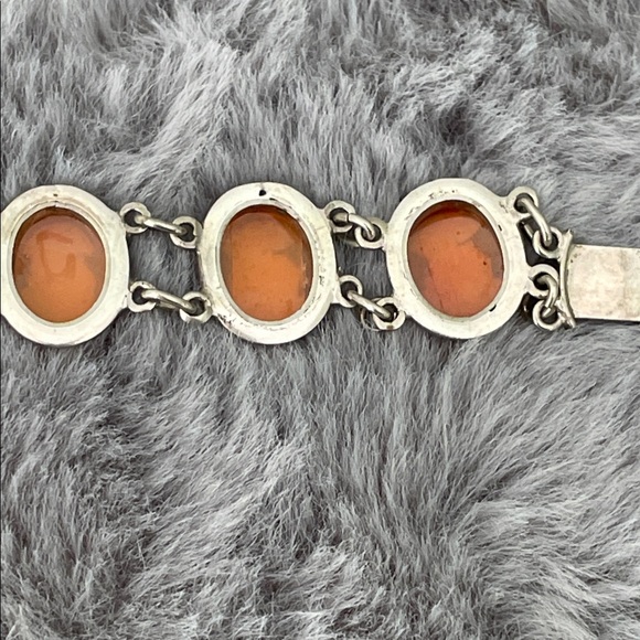 Vintage Elegant Cameo Bracelet in Silver 800 Links - Picture 7 of 14